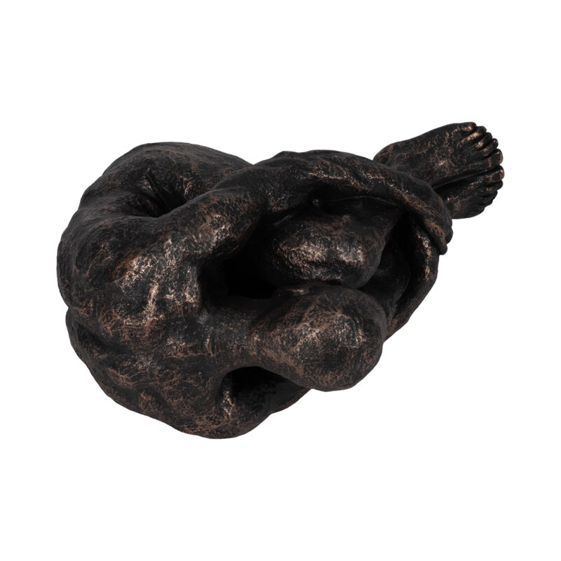 9" Sitting Man, Bronze image number 5