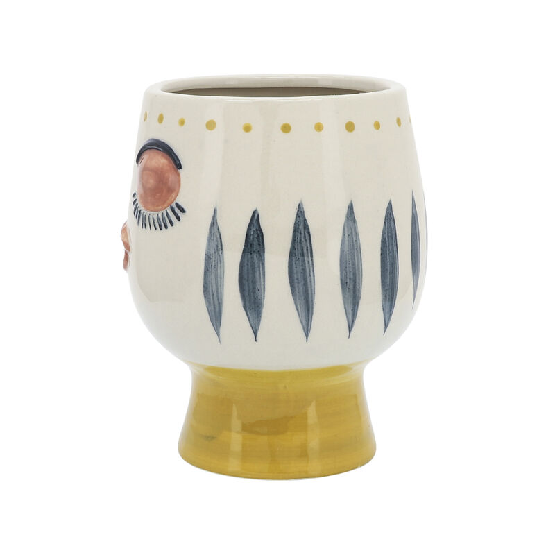 Cer, 6"d Face Vase, Multi image number 3