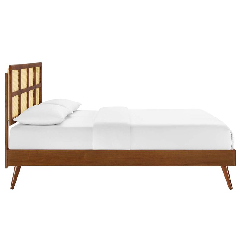 Modway - Sidney Cane and Wood Full Platform Bed with Splayed Legs image number 3