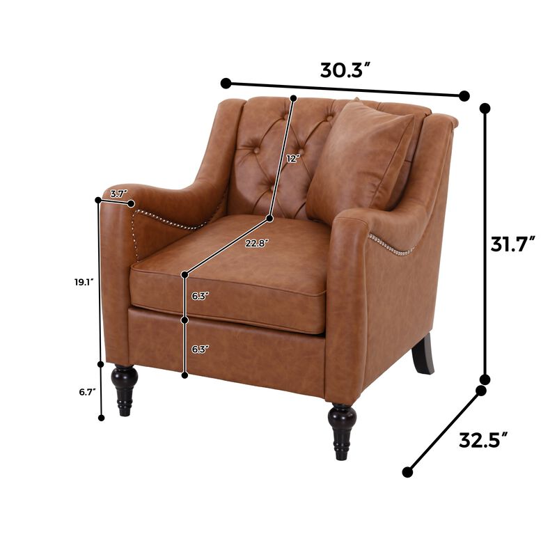 Feksno PU Leather Accent Chair image number 8