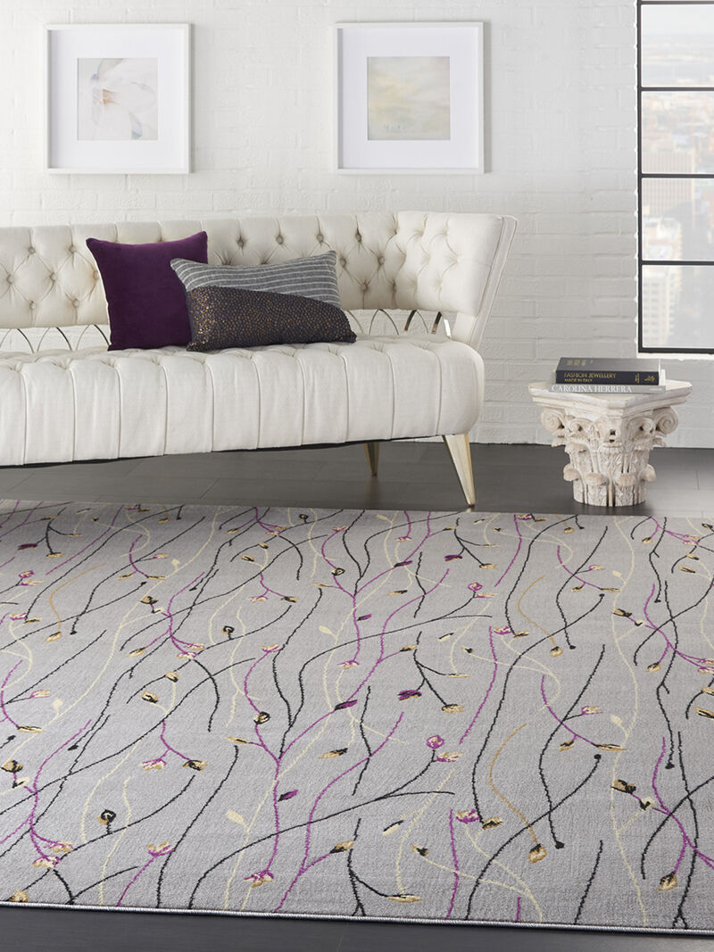 Grafix GRF15 Gray 8' x Round Rug