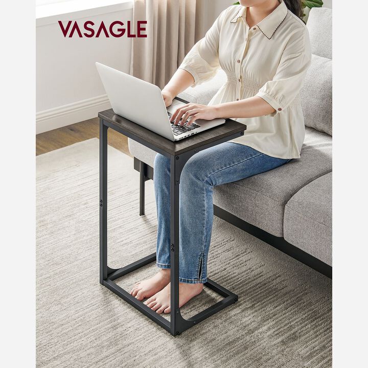 Hivvago Industrial C-Shaped Side Table