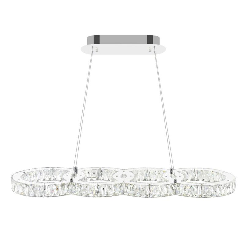 Milan LED Chandelier With Chrome Finish