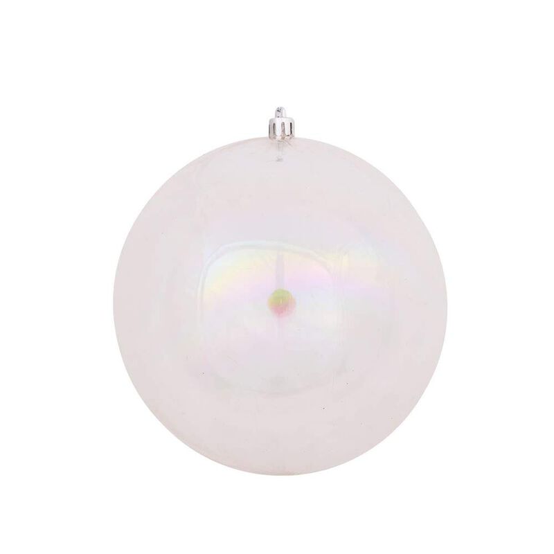 24ct Clear Iridescent Shatterproof Christmas Ball Ornaments 2.4" (60mm) image number 0
