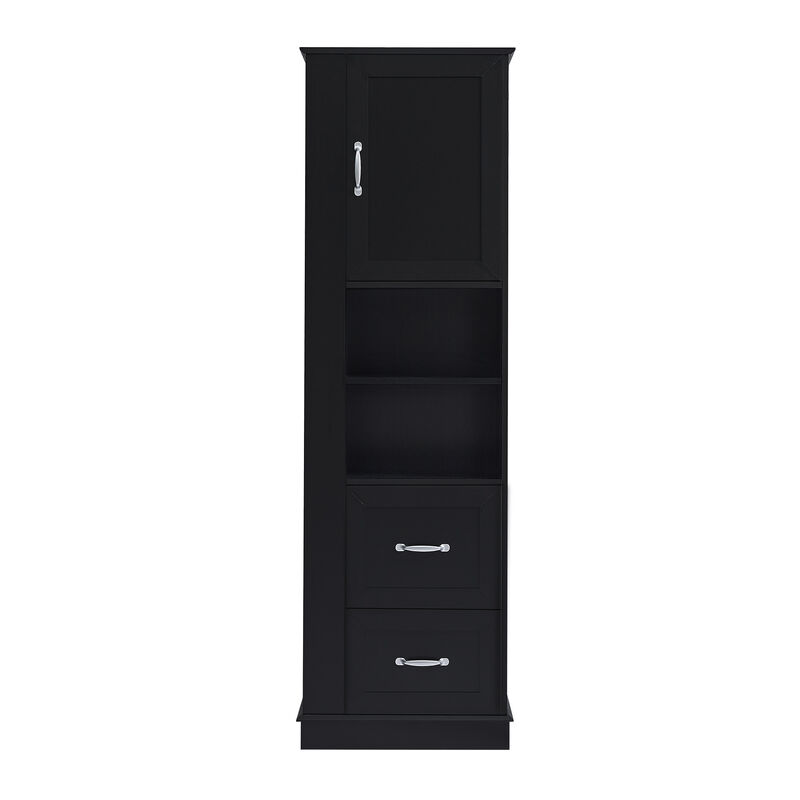 Merax Tall Bathroom Utility Cabinet with Reversible Sides, 2 Adjustable Shelves image number 0