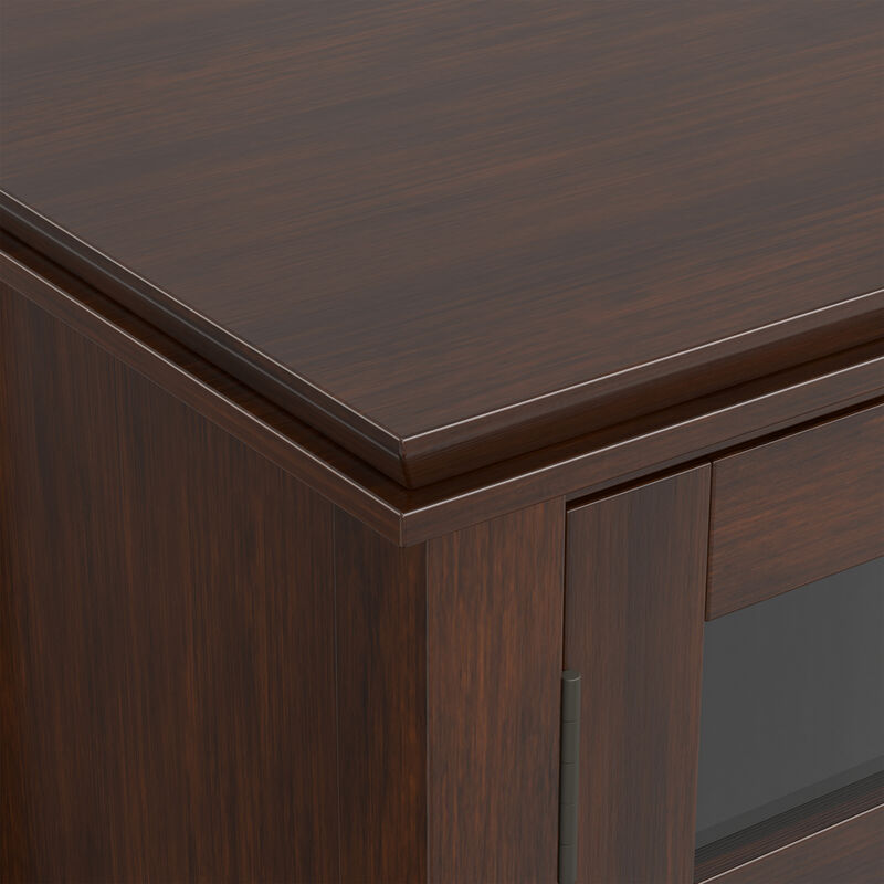 Simpli Home 72 Inch Low Tv Media Stand In Russet Brown For Tvs Up To 80 Inches image number 7