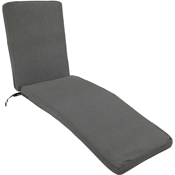 Sunnydaze Indoor/Outdoor Olefin Chaise Lounge Chair Cushion