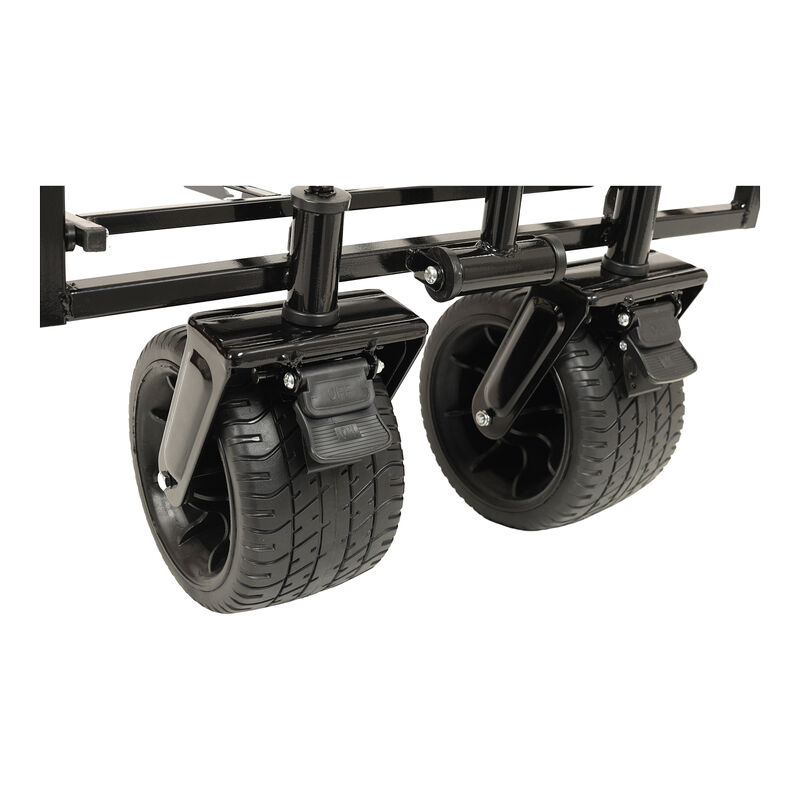 Streamdale 480Lbs Collapsible Wagon with Canopy, 7'' All-Terrain Wheels, Orange image number 7