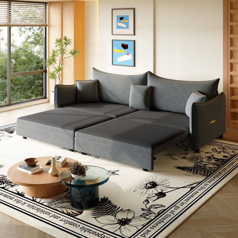 Swofir Pull Out Sleeper Sofa Bed image number 2