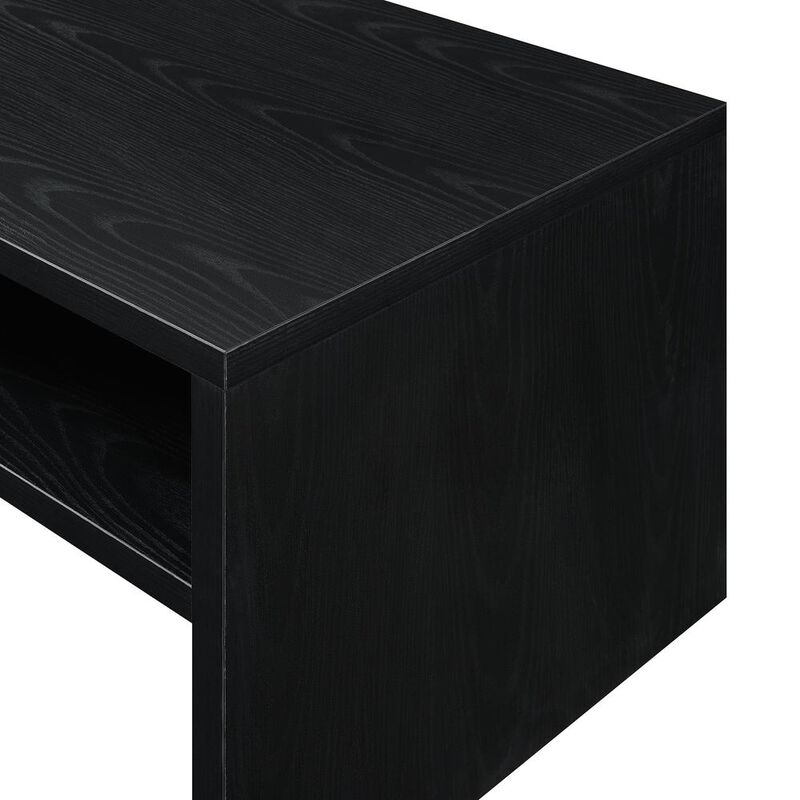 Convenience Concepts Northfield Admiral Deluxe Coffee Table with Shelves, Black