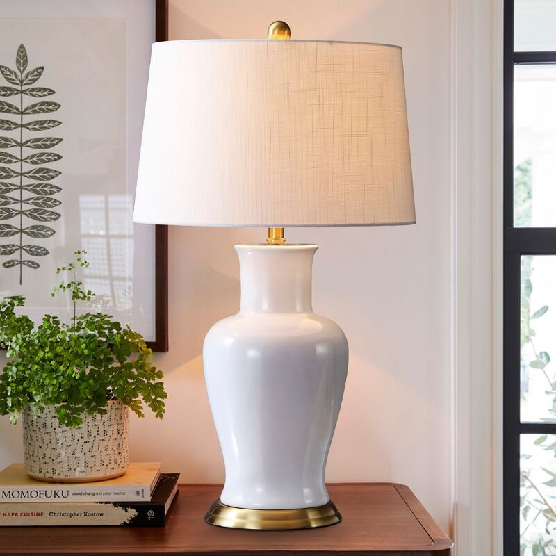 Julian Traditional Classic Ceramic Urn LED Table Lamp