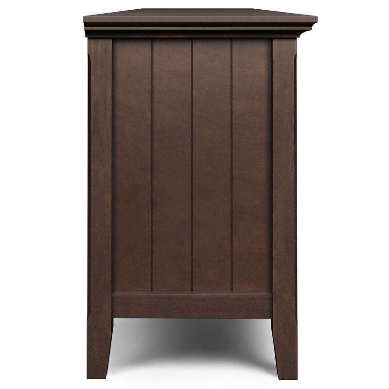 Acadian SOLID WOOD 72 inch Wide Transitional TV Media Stand in Brunette Brown For TVs up to 80 inches