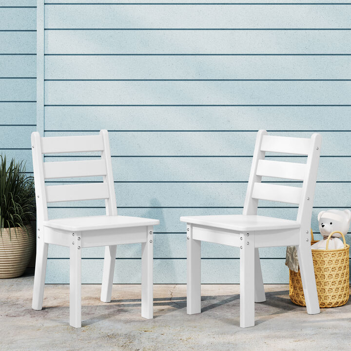 WestinTrends Outdoor HDPE Kids Plastic Toddler Dining Chair ((Set of 2))