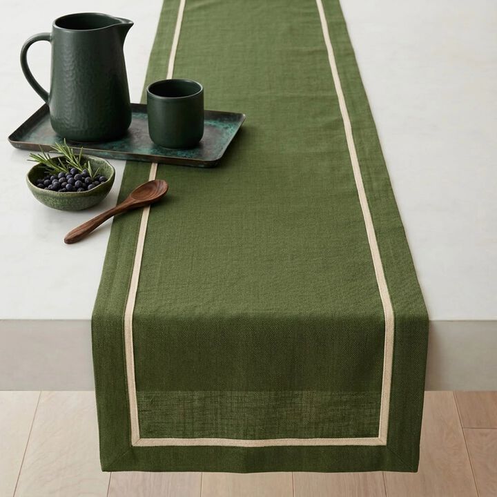 Linen Table Runner for Dining Table, Holiday and Everyday Table Decor - Kensington