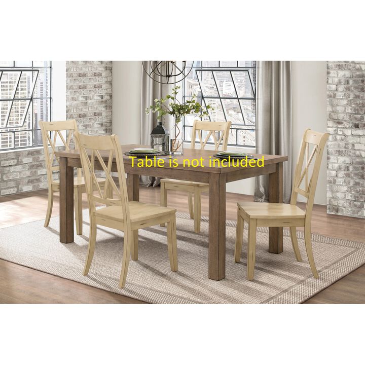 Streamdale Casual Buttermilk Finish Side Chairs - Set of 2