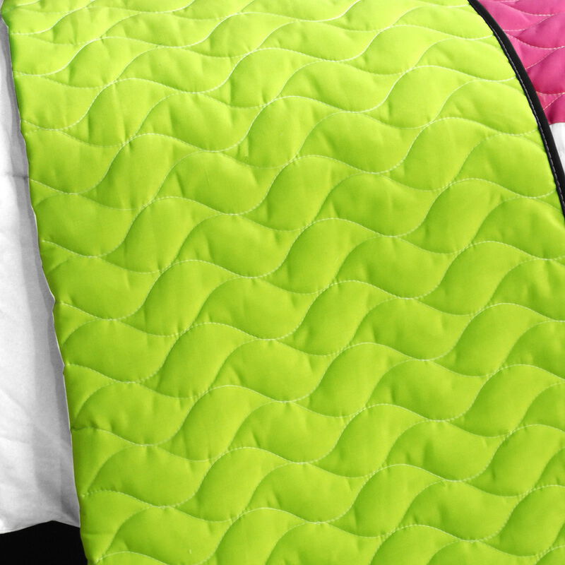 3PC Vermicelli-Quilted Patchwork Quilt Set Soft Lightweight Bedding image number 3