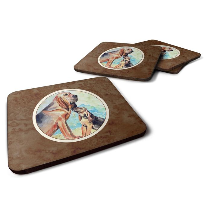 Caroline's Treasures 7014FC Bloodhound Momma's Love Foam Coasters (Set of 4), 3.5, Multicolor