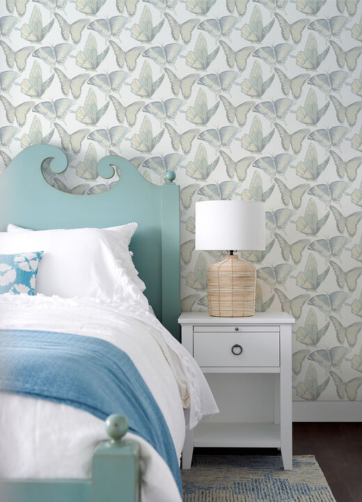 Janetta Mint Butterfly Wallpaper