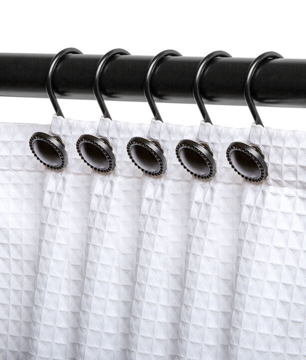 Utopia Alley Rust-Proof Zinc Shower Curtain Hooks, Shower Hooks Hangers for Bathroom, Kitchen Utensils, Curtains, Clothing, Towels etc - Set of 12