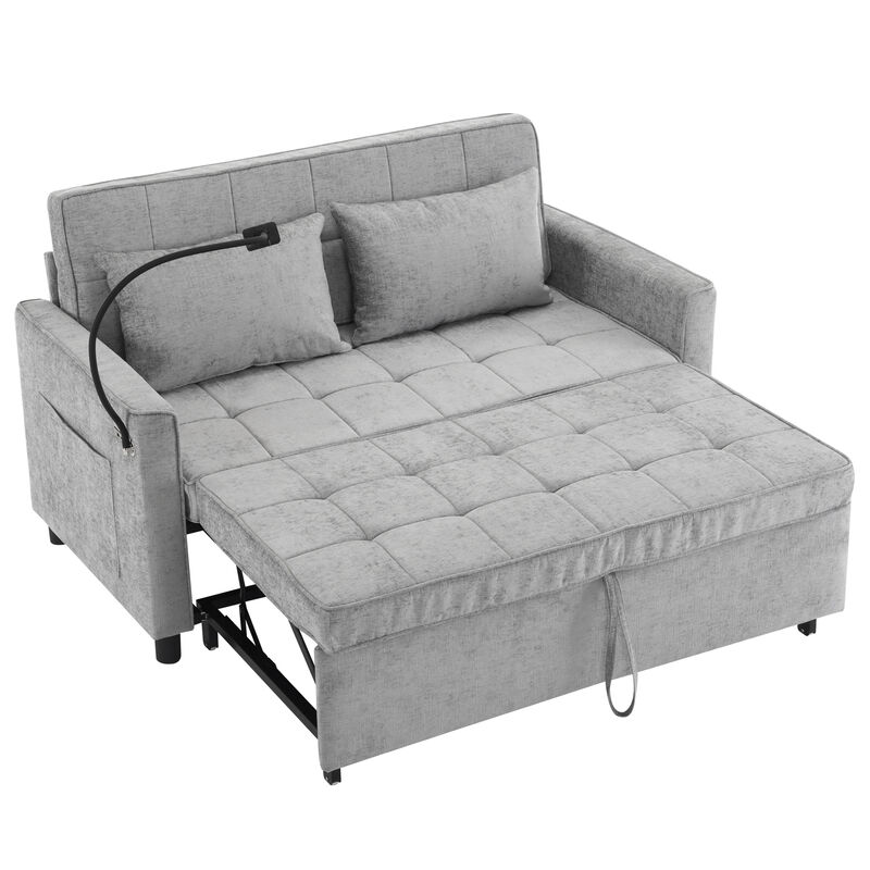 Whisen Pull-out  Loveseats, Reversible Backrest Cushion, Side Pockets, 2 USB Ports, Phone Holder image number 4