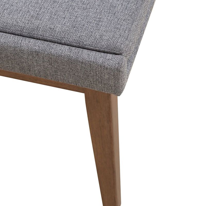 Liberty Furniture Grey Linen Upholstered Dining Bench with Removable Cushion - Satin Walnut image number 4