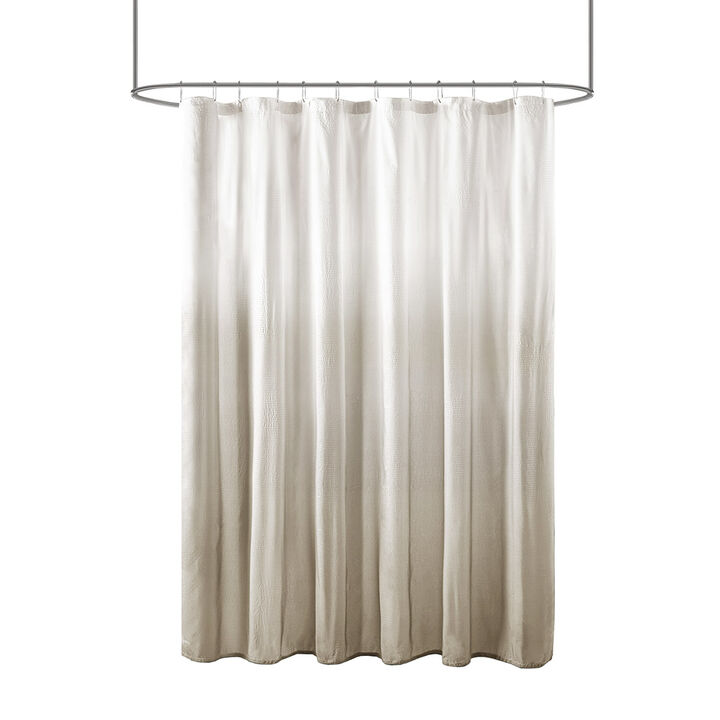 Gracie Mills Sid Modern Seersucker Ombre Printed Shower Curtain
