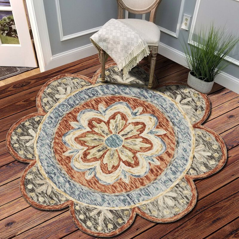 LR Home Dazzle Wool Area Rug Indoor
