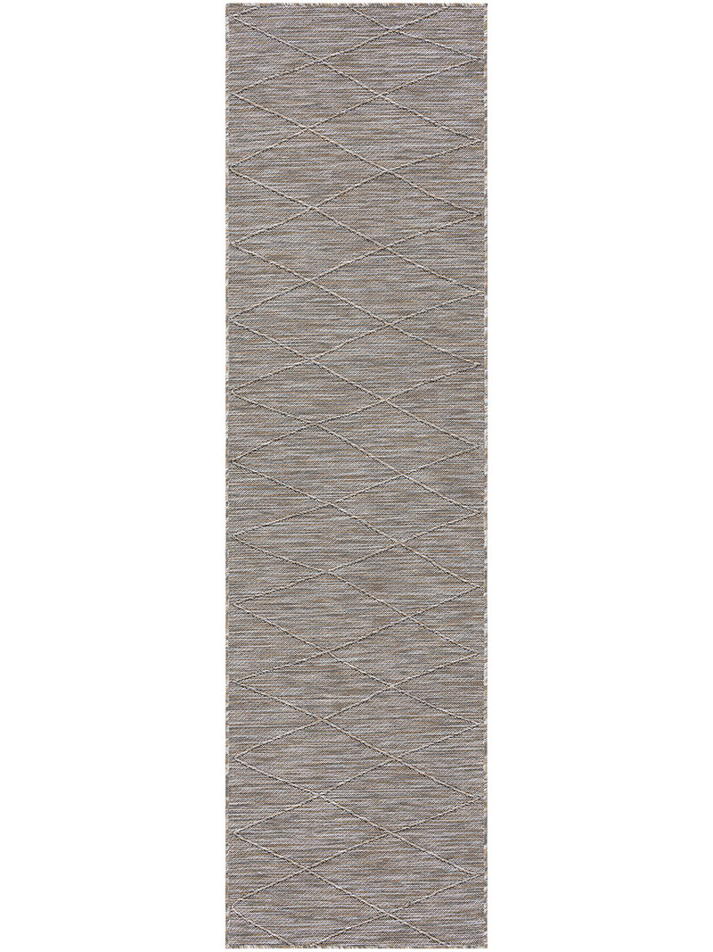 Washable Solutions WSL01 Gray/Mocha 2'2" x 8' Rug