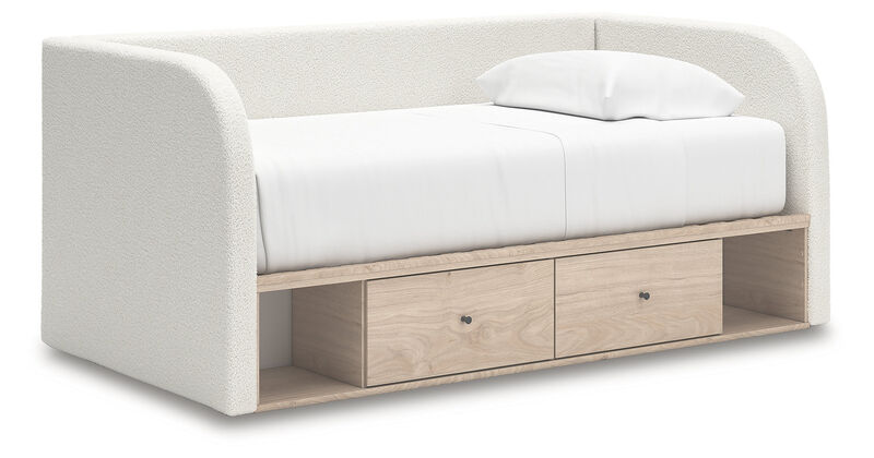 Shapella Full Upholstered Panel Bed with Storage image number 0