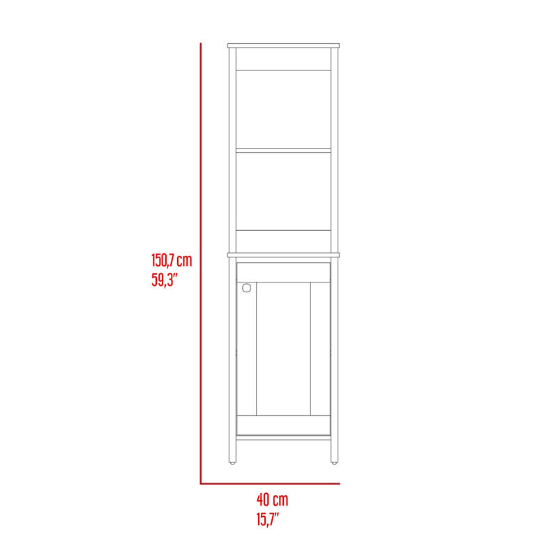 Streamdale Hanover 4-Shelf Linen Cabinet Light image number 6
