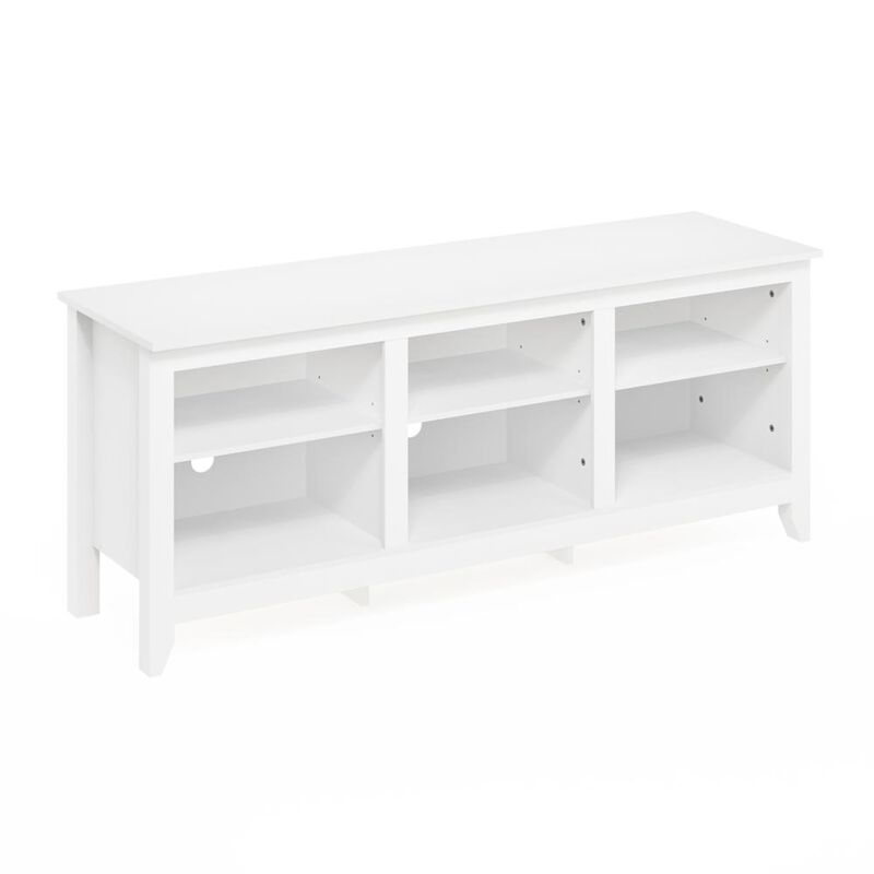 Furinno Furinno Jensen TV Entertainment Center for TV up to 65 Inch, Solid White