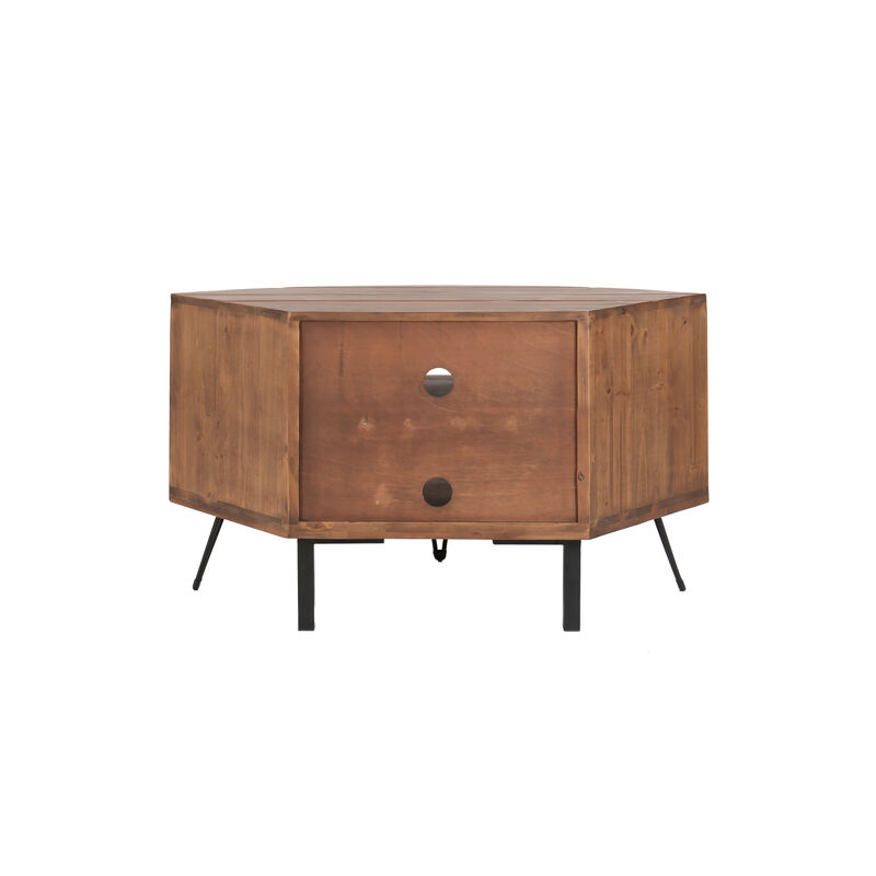 Streamdale Reclaimed Wood Corner Media Table image number 6