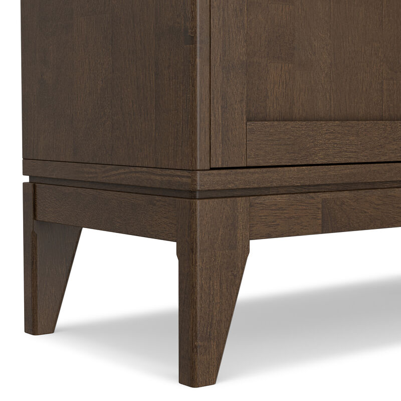 Harper 30 inch Wide Solid Hardwood Mid-Century Modern Low Storage Cabinet in Walnut Brown image number 9