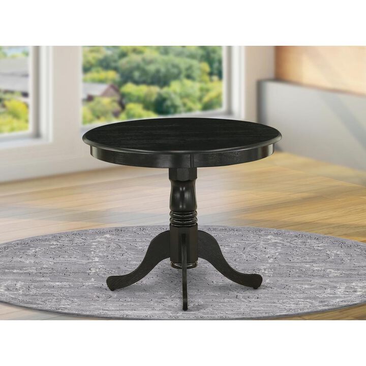 Dining Table Wirebrushed Black