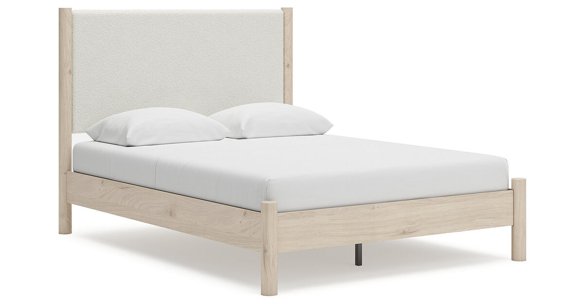 Queen Upholstered Panel Bed