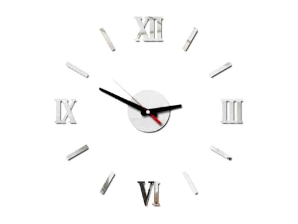 Frameless DIY Acrylic Sticker Wall Clock 74 Inch Silent Modern Living Room Decor