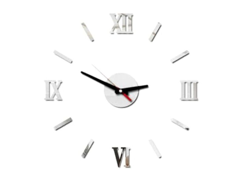 Frameless DIY Acrylic Sticker Wall Clock 74 Inch Silent Modern Living Room Decor image number 0