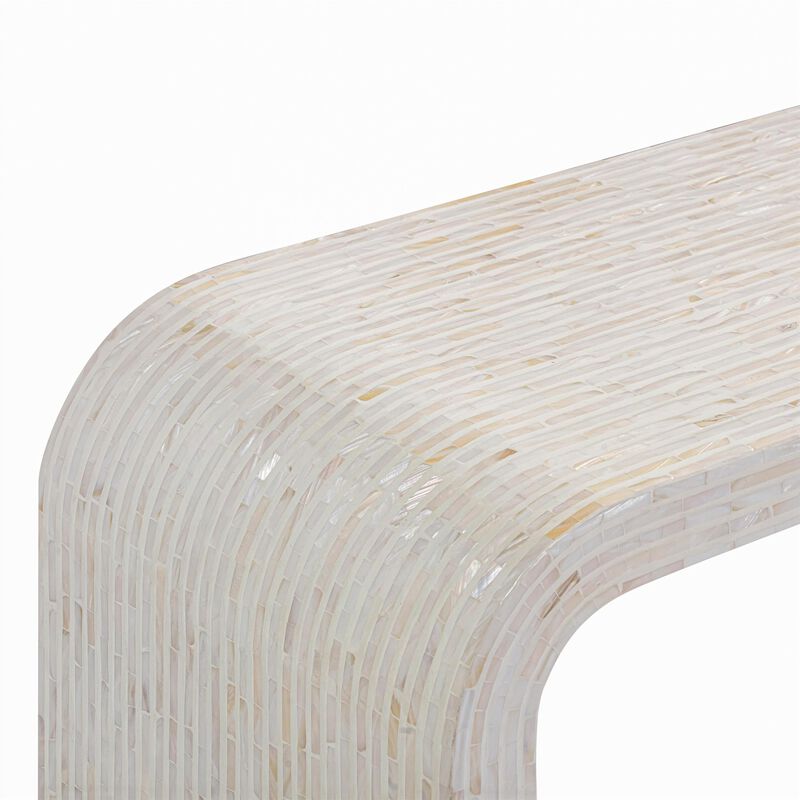 Tov Furniture Opus Cream Capiz Shell Console Table image number 5