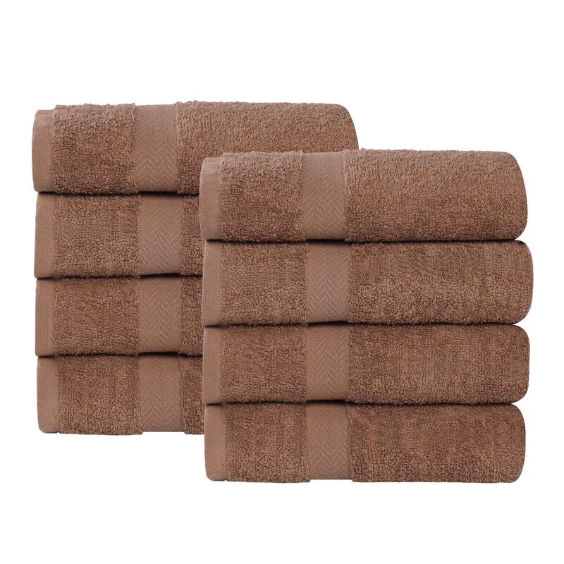 Absorbent Cotton Hand Towel Set of 8 for Bathroom, Spa and Kitchen Use image number 0