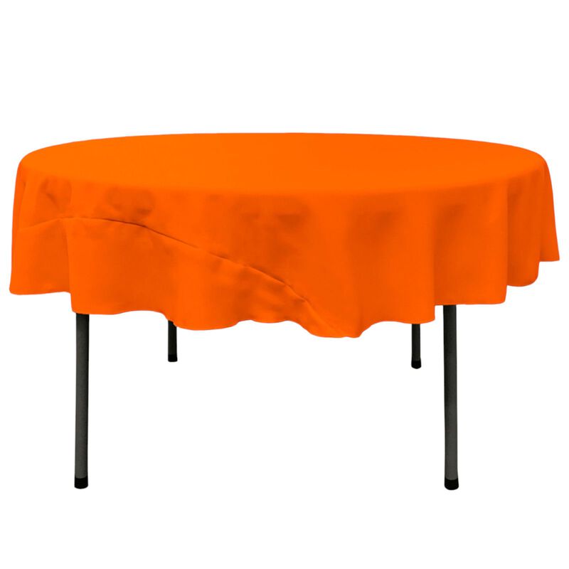 72in Round Table Cover Polyester Poplin Wrinkle Resistant for Event Tables image number 0