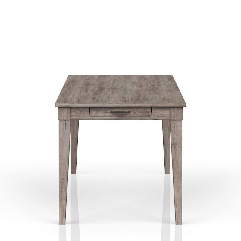Gray Wood Dining Table with 2Drawers &ndash; Farmhouse Kitchen Table for 4 image number 4