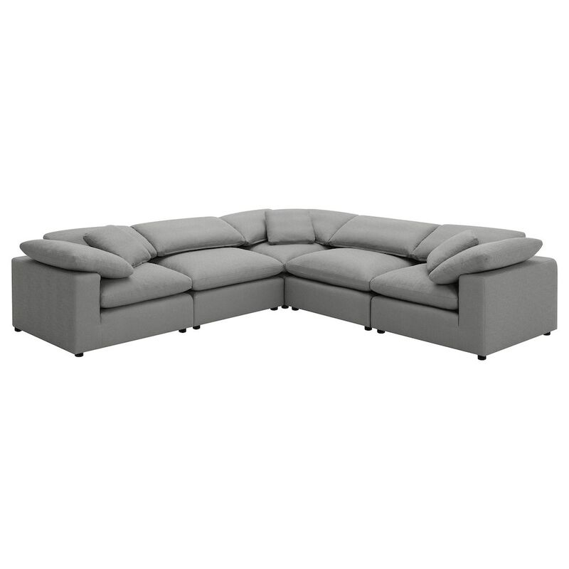Coaster Co. of America Raleigh 5-piece Boucle Upholstered Modular Sectional Grey image number 0