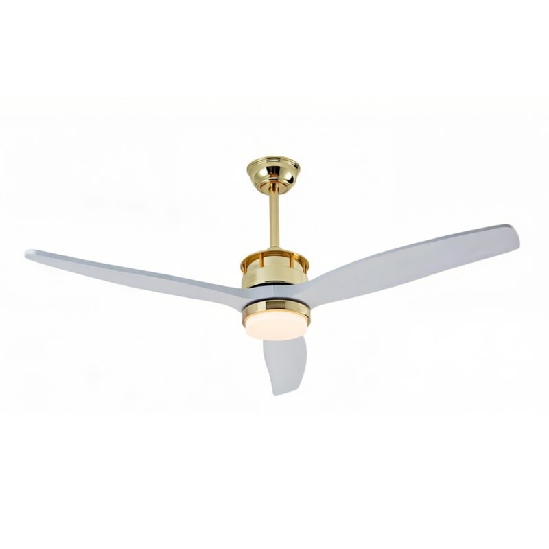 ELEMENT ACE 52 Inch Ceiling Fan with Dimmable LED Light and Remote Control, Quiet Reversible DC Motor, 6 Adjustable Speeds for Bedroom Living Room Patio Use image number 0
