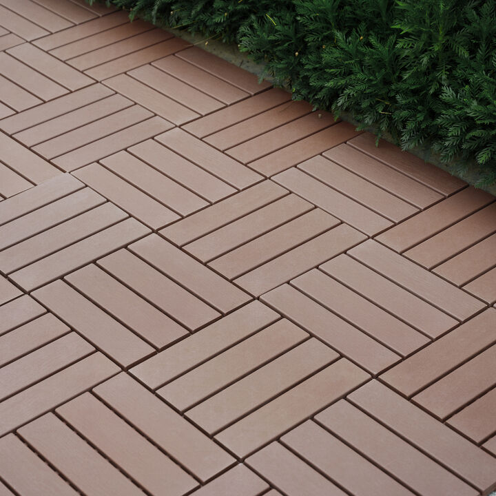 Streamdale 44-Pack Interlocking Deck Tiles for Patio, Balcony, Backyard