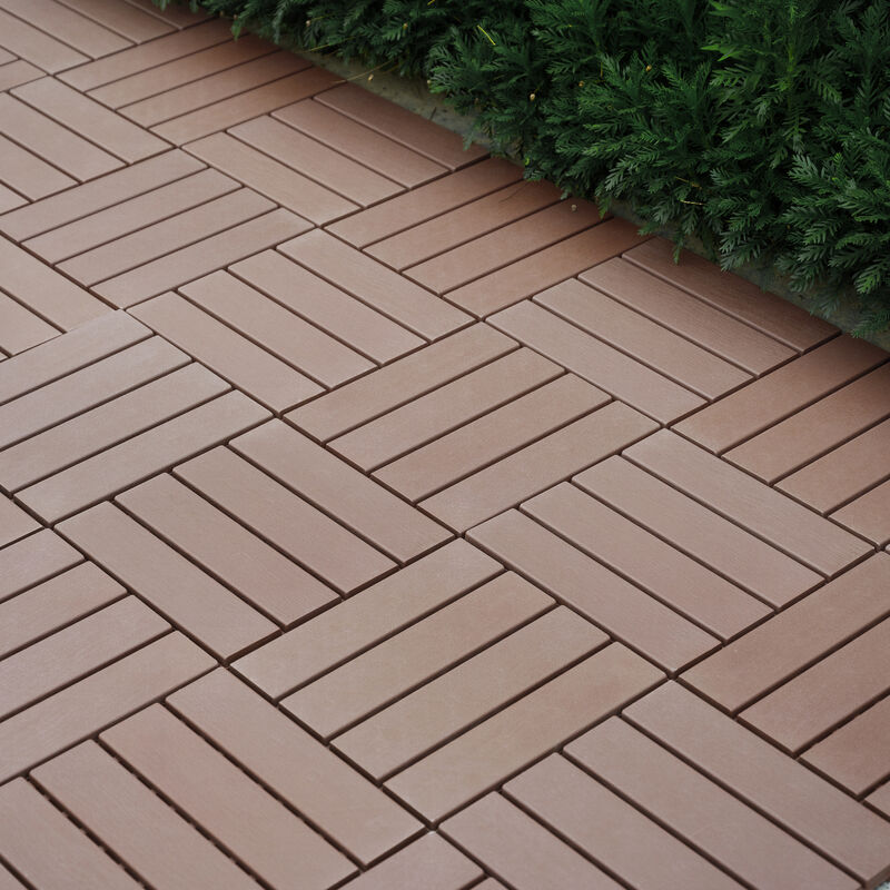 Streamdale 44-Pack Interlocking Deck Tiles for Patio, Balcony, Backyard