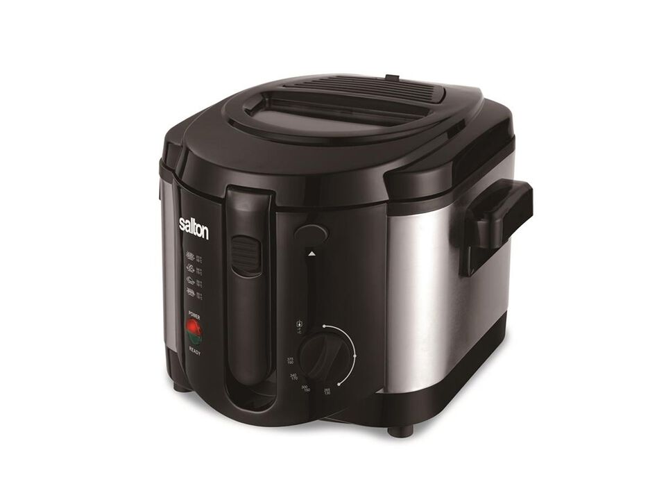 Salton DF2064 - 2L Capacity Fryer with Adjustable Temperature and Removable Lid, Stainless Steel