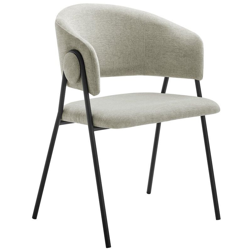 Nella Upholstered Heathered Chenille Dining Chairs Set of 2 image number 3