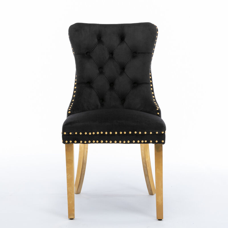 Streamdale Contemporary Velvet Dining Chairs, Set of 2 image number 0