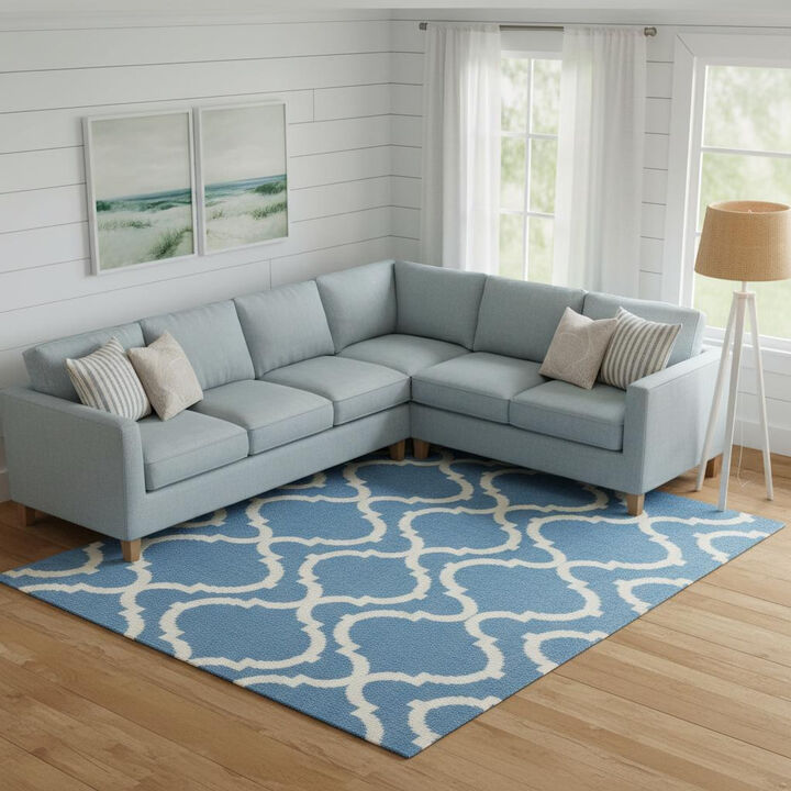 HomeRoots Trellis Non Skid Area Rug