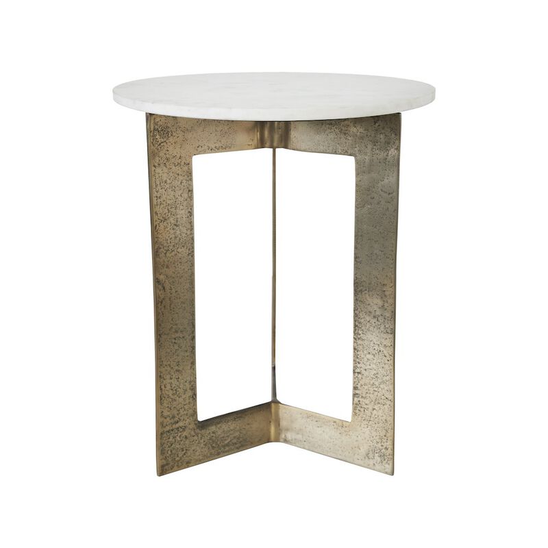 Renwil Hera Side Table In Yellow Color